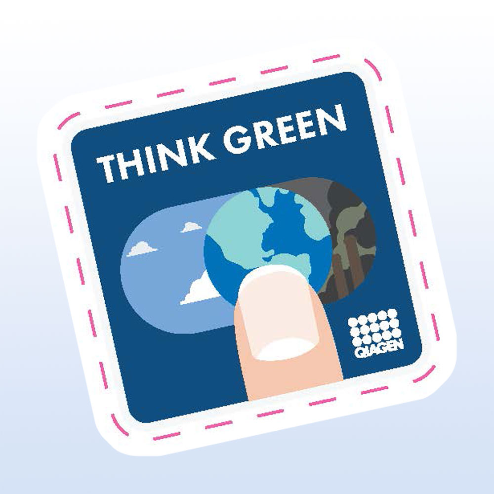 GIVE STKR Sustainability–Think green