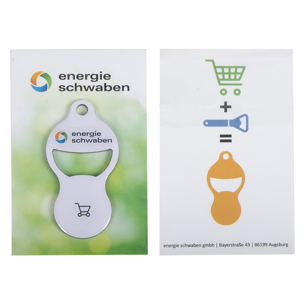 Einkaufwagenlöser "Johann" mit Flaschenöffner 