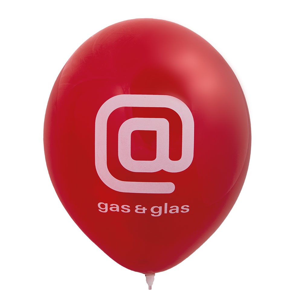 Luftballon gas & glas rot 
