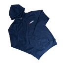 Kapuzenpullover blau, Unisex mit Stick