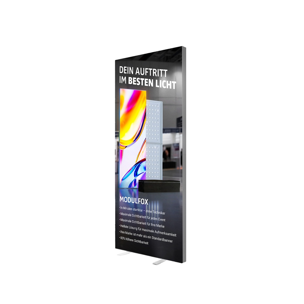 Modulfox LED-Wand mit 4C Aufdruck